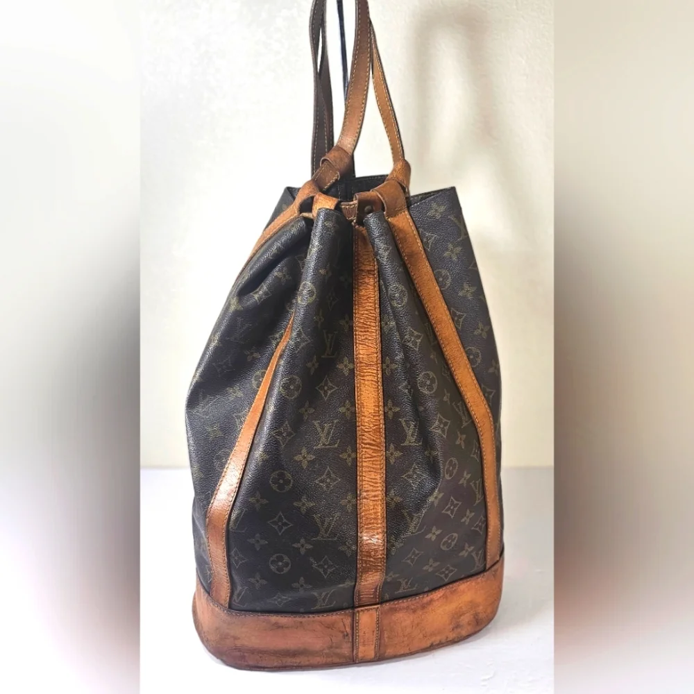 Louis Vuitton Monogram Canvas Bucket Backpack in Brown and Tan